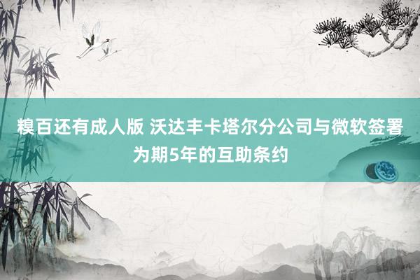 糗百还有成人版 沃达丰卡塔尔分公司与微软签署为期5年的互助条约