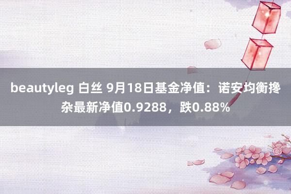 beautyleg 白丝 9月18日基金净值：诺安均衡搀杂最新净值0.9288，跌0.88%