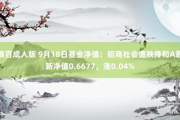 糗百成人版 9月18日基金净值：招商社会遭殃搀和A最新净值0.6677，涨0.04%