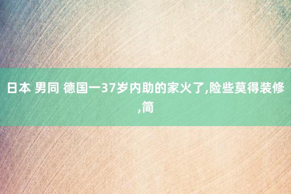 日本 男同 德国一37岁内助的家火了，险些莫得装修，简