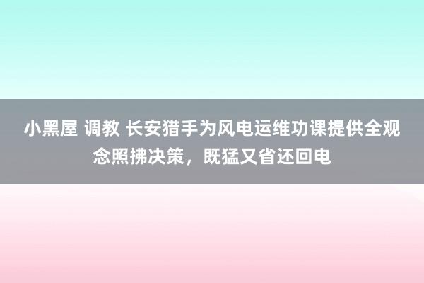 小黑屋 调教 长安猎手为风电运维功课提供全观念照拂决策，既猛又省还回电