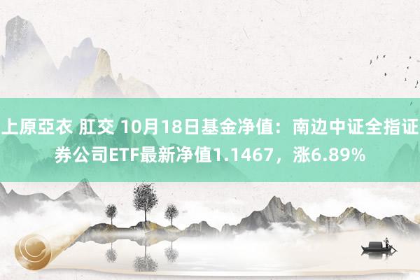 上原亞衣 肛交 10月18日基金净值：南边中证全指证券公司ETF最新净值1.1467，涨6.89%