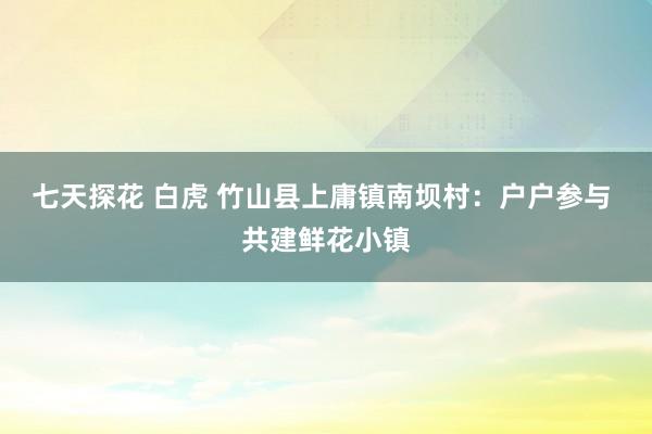 七天探花 白虎 竹山县上庸镇南坝村：户户参与 共建鲜花小镇